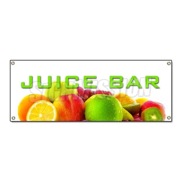 Signmission JUICE BAR BANNER SIGN smoothies healthy fresh fruit fiber vitamins juice fitness B-Juice Bar - main